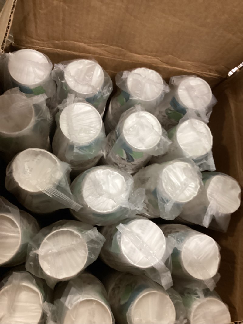 Condition photo showing New/Like New for Dixie PerfecTouch Individually Wrapped Insulated Paper Hot Cup 12 Oz. Multicolor 1000 Cups/Carton