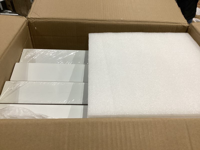 Condition photo showing Good Condition for Seinloes 4 Pack Pull Out Cabinet Organizer 21" Deep,Full Extension 3 Slide Rails Slide Out Drawers With Raising Pad for Framed Cabinets,Expandable Width (12.3"-20.5"),No Drill Roll Out Shelves,White White 21"D x 12.3"-20.5"W(4Pack)
