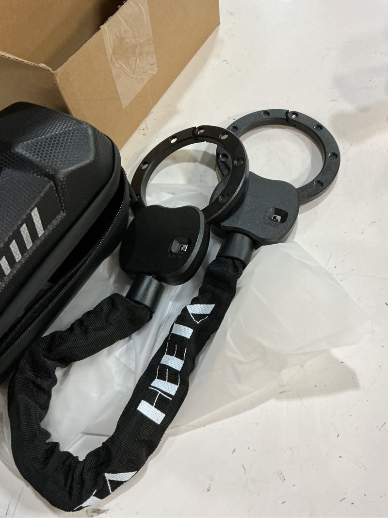 Condition photo showing New/Like New for heeta electric scooter lock anti theft with scooter bag, 4 digit combination bike chain lock, heavy duty security bicycle lock cable accessories for e scooter, e bike, motorcycle, door, gate & fence scooter lock with bag