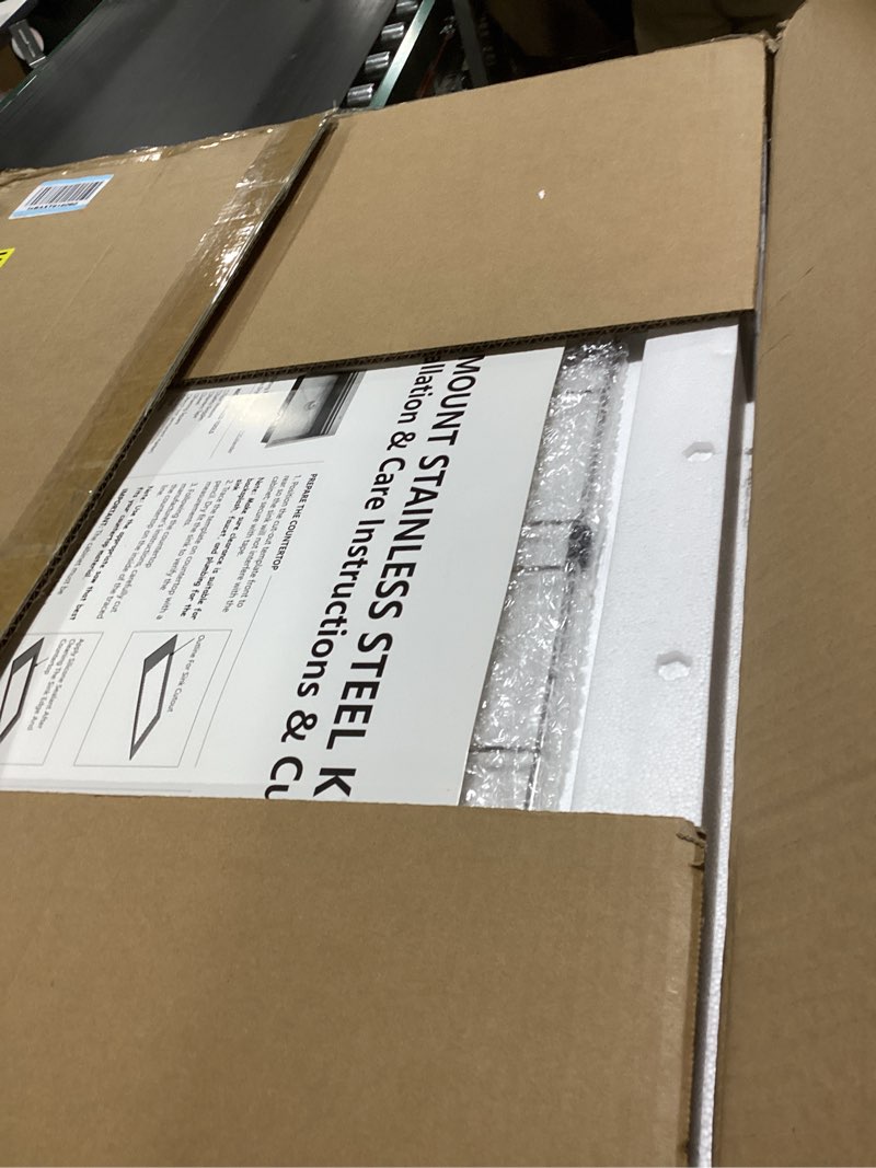 Condition photo showing New/Like New for 33 Inch Black Drop In Kitchen Sink Workstation-VASOYO 33x22 Kitchen Sink Drop In Black Stainless Steel Top Mount 16 Gauge Deep Single Bowl Overmount Sinks with Cutting Board 33"L x 22"W x 10"D Black-Workstation