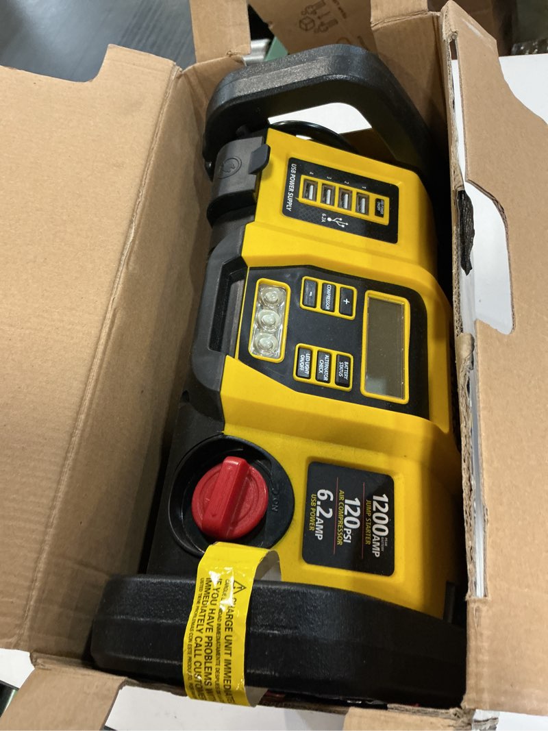 Condition photo showing Good Condition for stanley fatmax professional power station with 120 psi air compressor