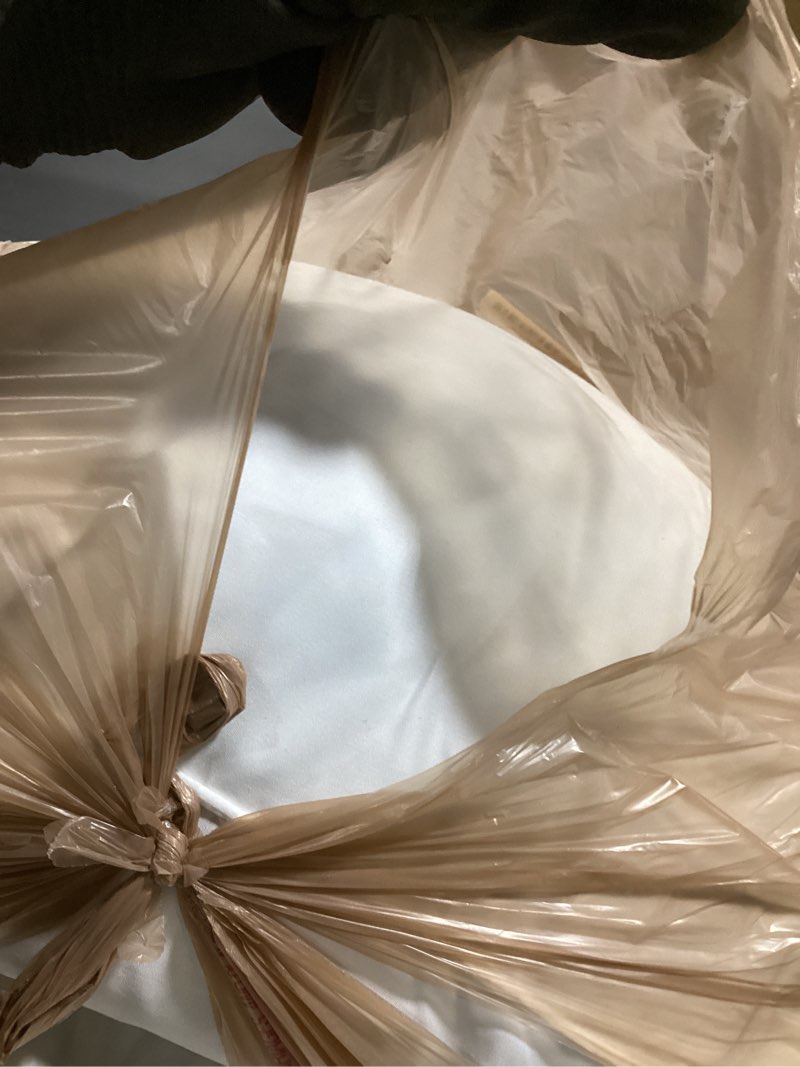 Condition photo showing Good Condition for snug&cozy luxury goose down feather pillow inserts - 16x16in, double layered down-proof design, ultra-soft cover, high fill weight, pack of 2, white 16x16(pack of 2) white