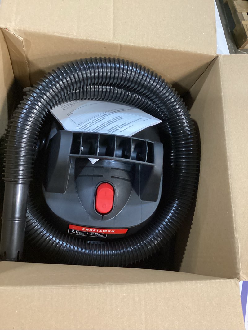 Condition photo showing Good Condition for CRAFTSMAN CMXEVBE17250 2.5 Gallon 2.5 Peak HP Wet Dry Vac, Portable Shop Vacuum Wet and Dry with Filter Bag, Hose and Attachments for Cleaning in The Home