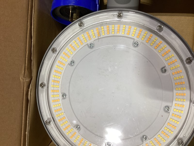 Condition photo showing As Is for lithonia lighting 10000-lumen 120-watt silver hardwired led outdoor area light (bulb included)