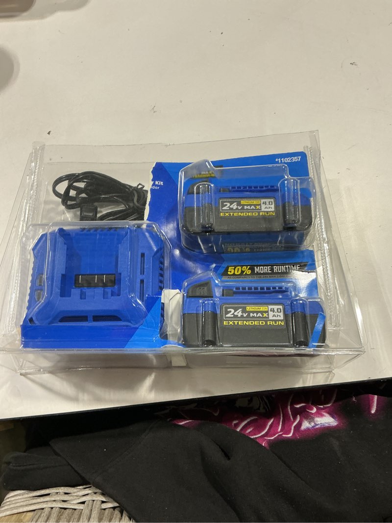 Condition photo showing Good Condition for kobalt 24-volt max 2-pack 4 amp-hour lithium power tool battery kit (charger included)