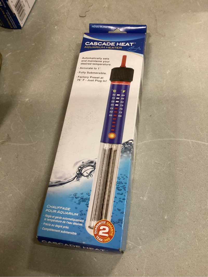 Condition photo showing New/Like New for Penn-Plax Cascade Aquarium Heater – 8.5” Length – 75 Watt - Glass