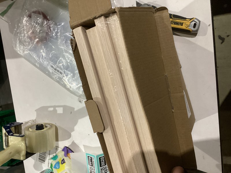 Condition photo showing Good Condition for KINLINK 9x12 Kids Art Frame Set of 2, Solid Wood Kids Artwork Frames Changeable with Front Opening Hold 150 Pictures, Art Frames for Kids Art with Mat?without Mat 9x12 Picture Frame Natural Natural 9x12