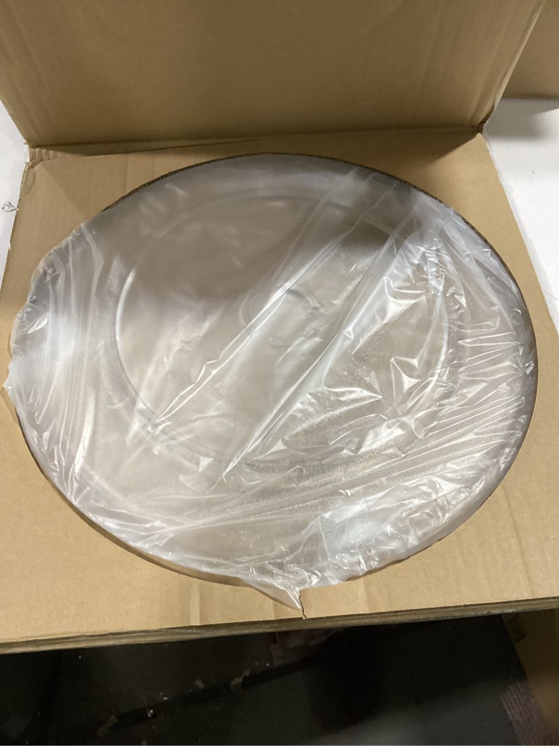 Condition photo showing Good Condition for Gemroom 15.75" Microwave Turntable Plate Compatible with Kitchen Aid 461967721091 8205676 4375405, 15 3/4 inch Replacement Microwave Glass Plate for Whirlpool W11373838 W10832238 W11340343 15.75" Ring Shape Hole