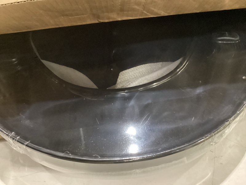 Condition photo showing Good Condition for renovators supply manufacturing black plastic soft close elongated toilet seat quiet-close lid, contoured seat easy to install and clean, grip-tight bumpers with adjustable mounting hardware