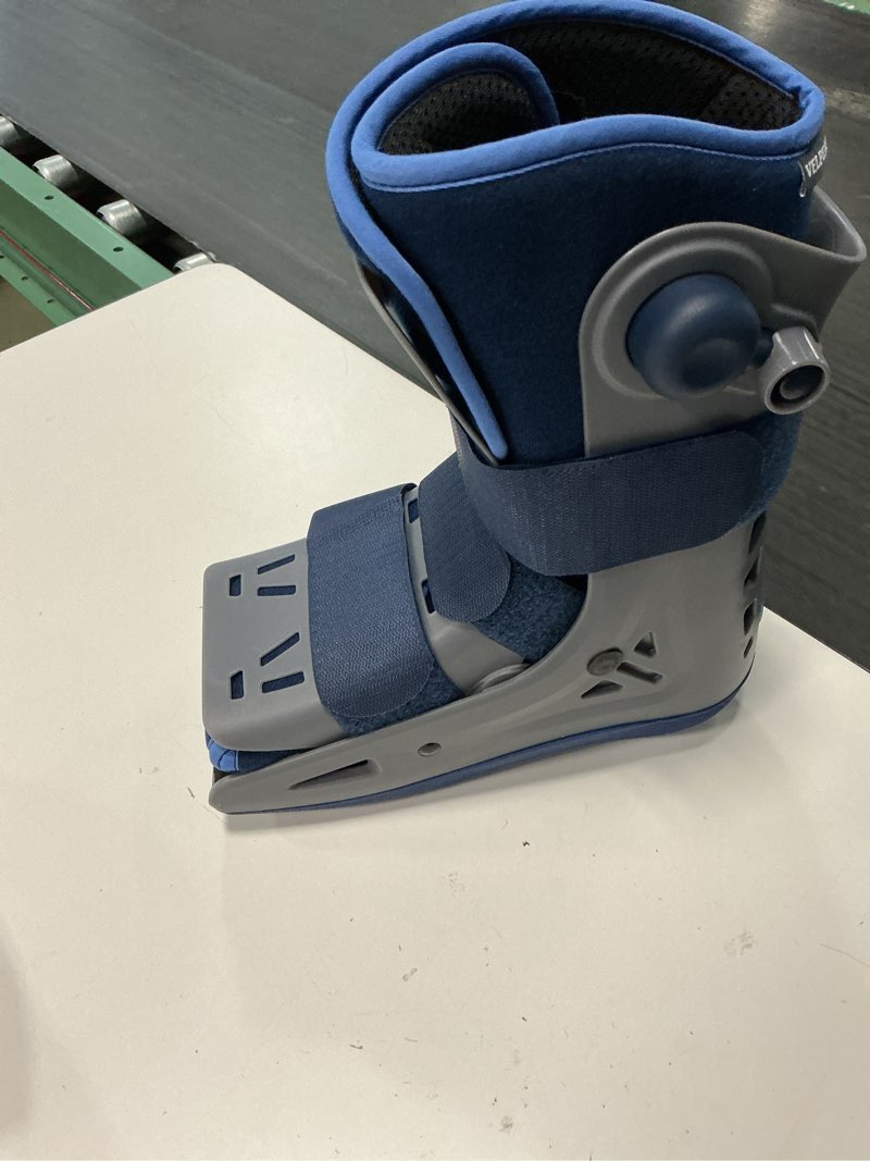Condition photo showing Good Condition for velpeau walking boot for broken foot, dual independent inflatable airbags and anti-slip sole design, air cam walker fracture boot for women and men, fits left and right foot (short version boot, small) short version boot small