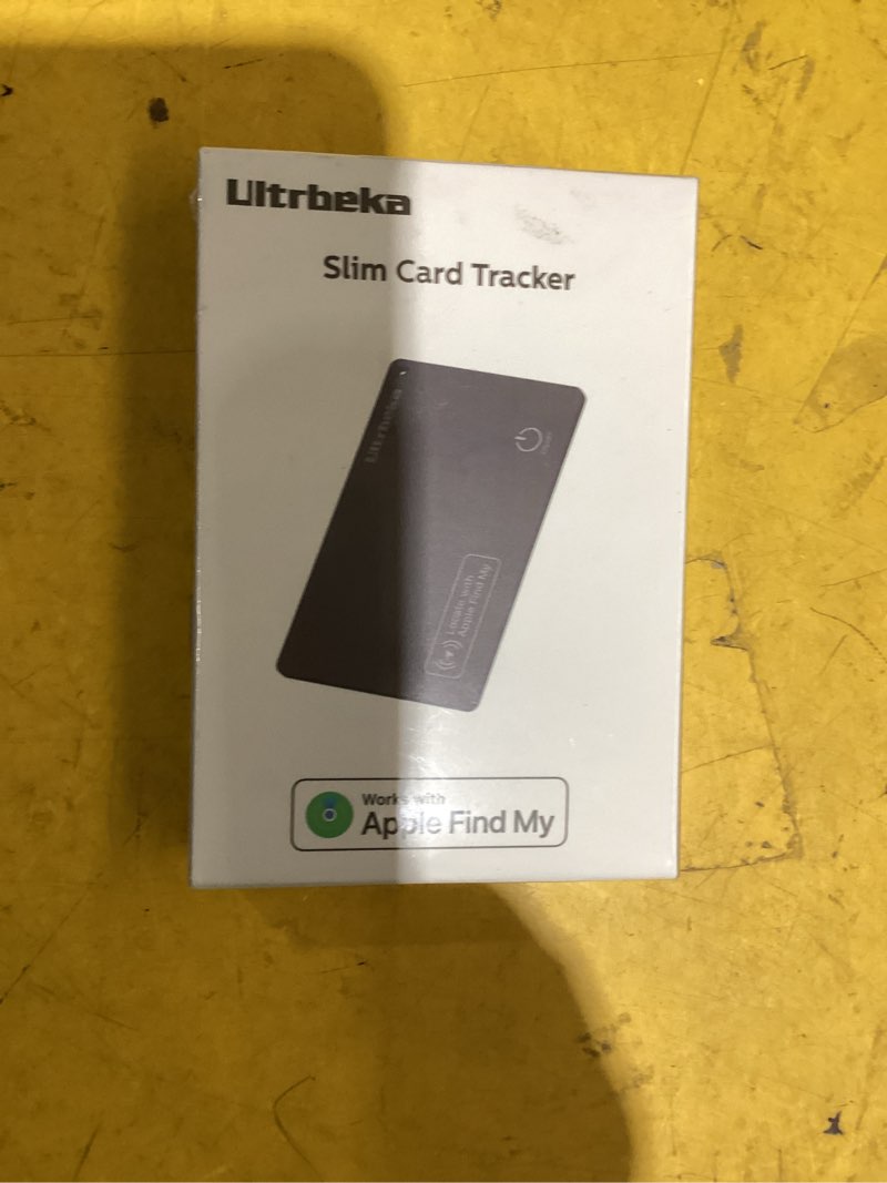 Condition photo showing New/Like New for ultrbeka ultra-thin wallet tracker card, rechargeable 0.094in ip68 waterproof bluetooth tracker for wallets, passport, work with apple find my, card locator [apple mfi certified] ios only 1-pack