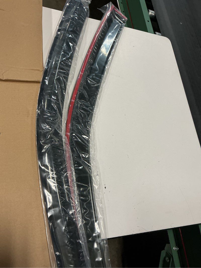 Condition photo showing New/Like New for window rain guards for 1999-2007 sierra/silverado 1500/2500/3500, window vent wind visors shade deflector 2000 2001 2002 2003 2004 2005 2006 dark smoke sun/rain guard, tape-on, 2pcs 1999-2007 silverado/sierra regular cab