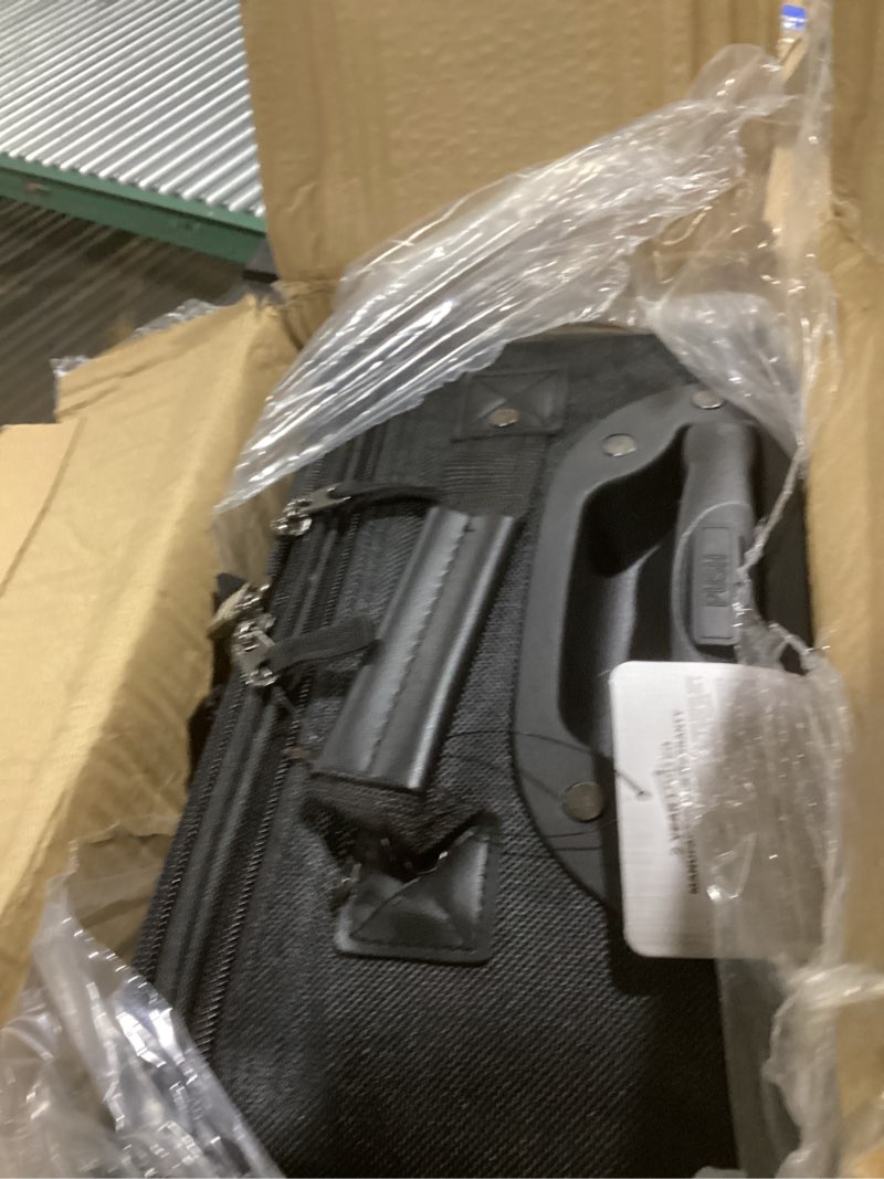 Condition photo showing Good Condition for U.S. Traveler Rio Lightweight Softside Rolling Carry-on Suitcase, 2-Wheel Set, Black Black 2-Wheel Set (21"/14")