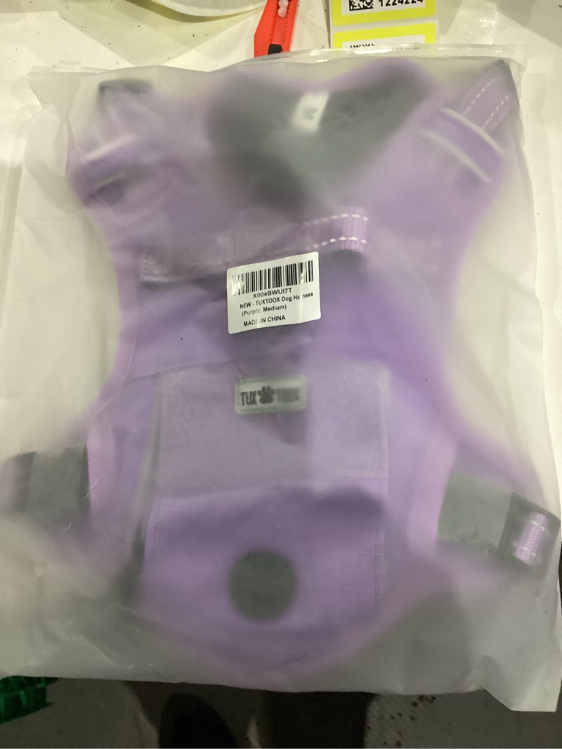 Condition photo showing New/Like New for No Pull Dog Harness Medium Sized Dog for Service, Easy Walk, Training - Adjustable Reflective Dog Vest with Handle Easy Control - No Choke Metal Buckled Pet Harnesses (Purple, Medium) Medium Purple