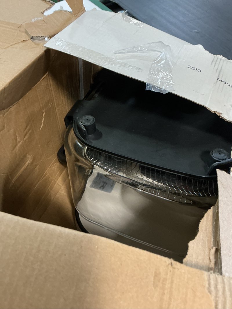 Condition photo showing As Is for 6.3 qt glass air fryer non-toxic, 4 presets & manual control, 105–400? precise