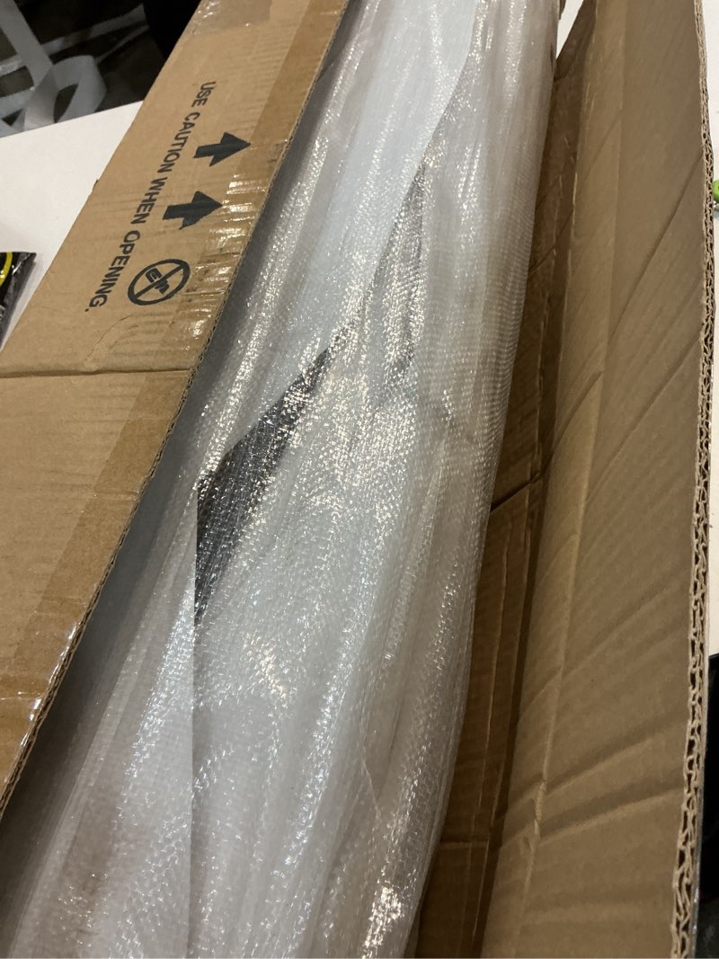 Condition photo showing New/Like New for 10' x 100' Crawl Space Vapor Barrier, 12 Mil Plastic Sheeting, Drop Cloth Covering for Crawl Space Encapsulation, Basement, Heavy Duty Polyethylene Black/White Panda Film (12mil 10'x100')