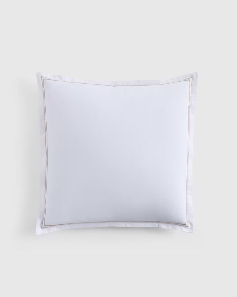 quince organic crisp percale embellished euro sham 1 pillow 26 in x26 in 