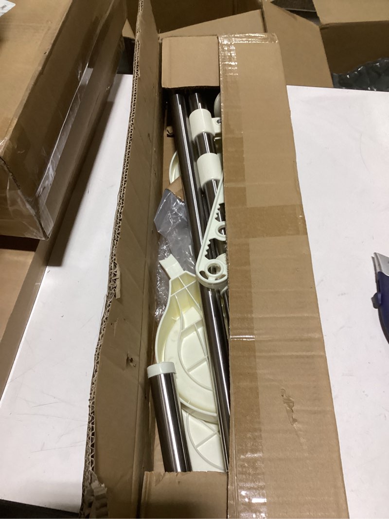 Condition photo showing Good Condition for BAOYOUNI Indoor Plant Pole Stand Tension Rod Hanger Window Sill Flower Display Rack Holder Adjustable Corner Vertical Storage Organizer with 3 Trays & 1 Arm for Counter Top, Ivory 4 Tier Ivory