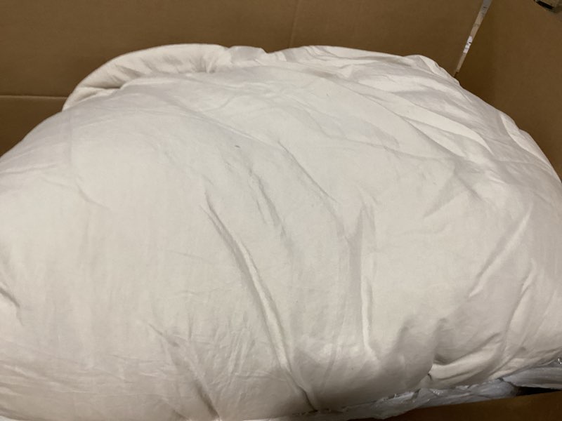 Condition photo showing As Is for bedsure queen comforter set, beige soft prewashed bedding for all seasons, 3 pieces gentlesoft™ bed set, 1 lightweight comforter (90"x90") and 2 pillowcases (20"x26") queen(90"x90") 01 - beige