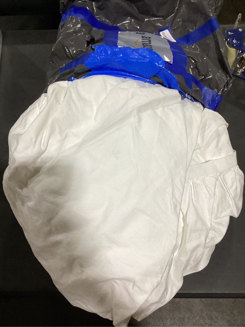 Condition photo showing Good Condition for Carressa Linen 100% Egyptian Cotton King Size Sheets Set - Luxury 1200 Thread Count Egyptian Cotton Sheets King Size, Silky Soft, Cooling, Sateen Weave 17" Deep Pocket Bed Set - White King Bright White