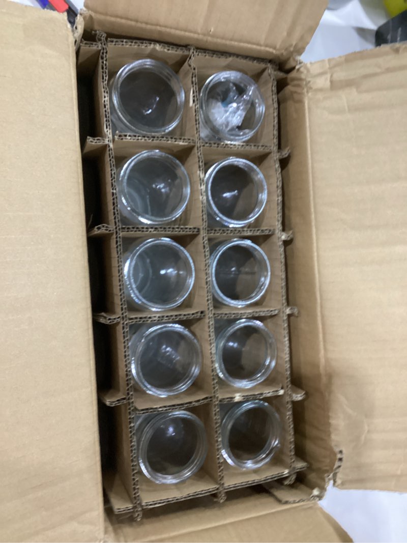 Condition photo showing Good Condition for ruckae 16oz 10 pack juice bottles, glass bottles with lids, smoothie cup lids and straws, water bottle mason jar drinking glasses for juicing, smoothies, kombucha 16oz-10pack transparent