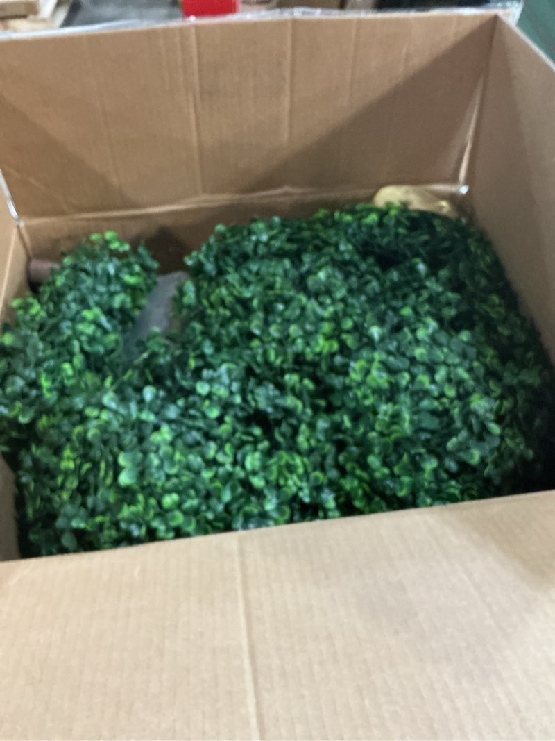 Condition photo showing New/Like New for Easter Decorations - 3 Ft Boxwood Bunny Topiary with Bow - Artificial Bunny Shaped Tree with Planter Pot for Indoor Outdoor Decor - Spring Decoration for Home Yard Front Door Porch Mantle Party