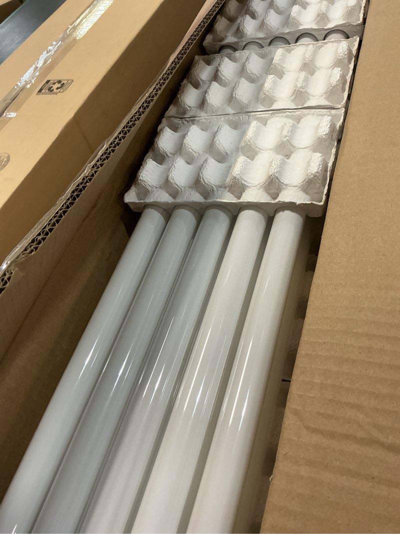 Condition photo showing Good Condition for 25 pack f32t8/841 fluorescent tube 48 inch, t8 fluorescent light bulb 4 foot 32 watt 4100k cool white 2600 lumens g13 base 25pcs t8-32w 41000k