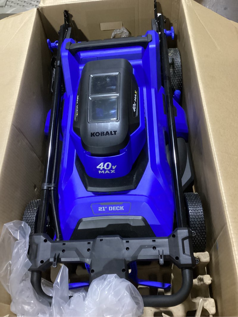 Condition photo showing Good Condition for kobalt 40-volt 21-in brushless battery push lawn mower 6 ah (battery and charger included)