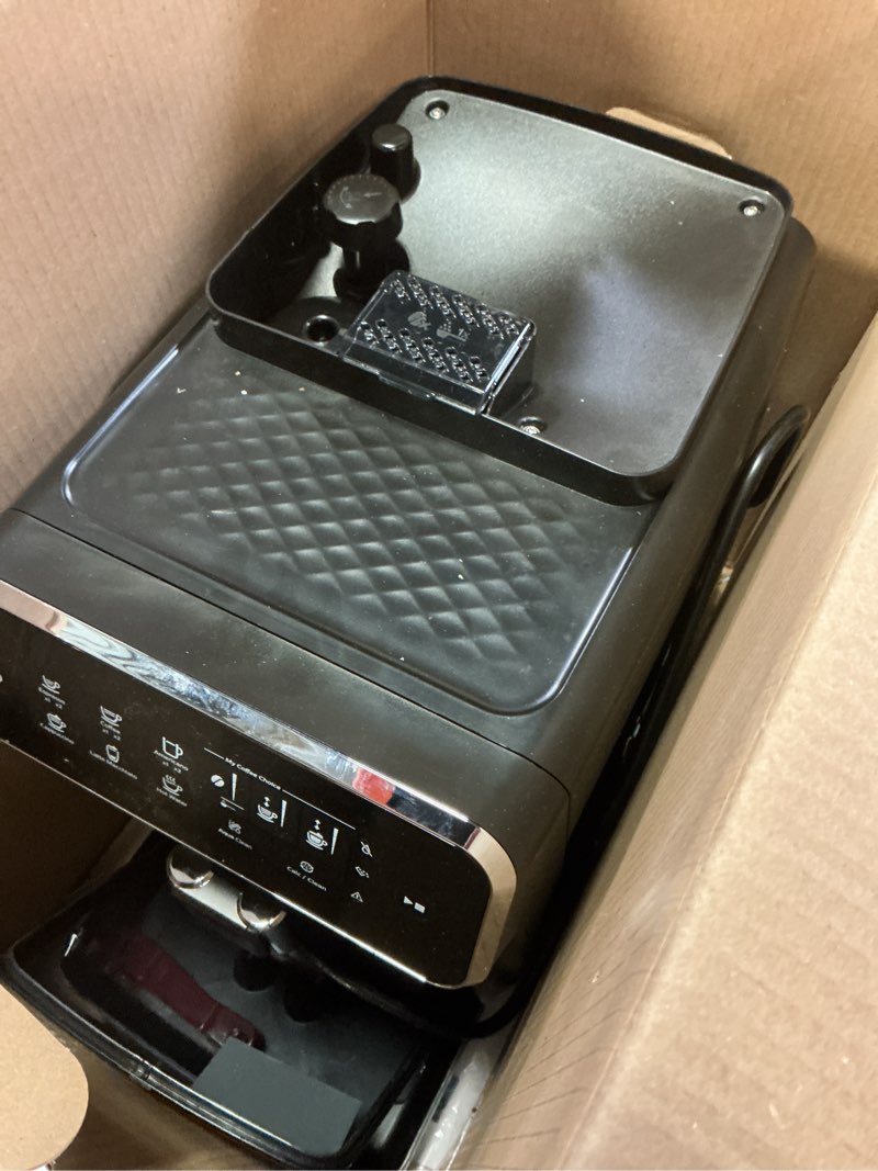 Condition photo showing As Is for Philips 3200 Series Fully Automatic Espresso Machine, LatteGo Milk Frother, 5 Coffee Varieties, Intuitive Touch Display, 100% Ceramic Grinder, AquaClean Filter, My Coffee Choice, Black (EP3241/54)