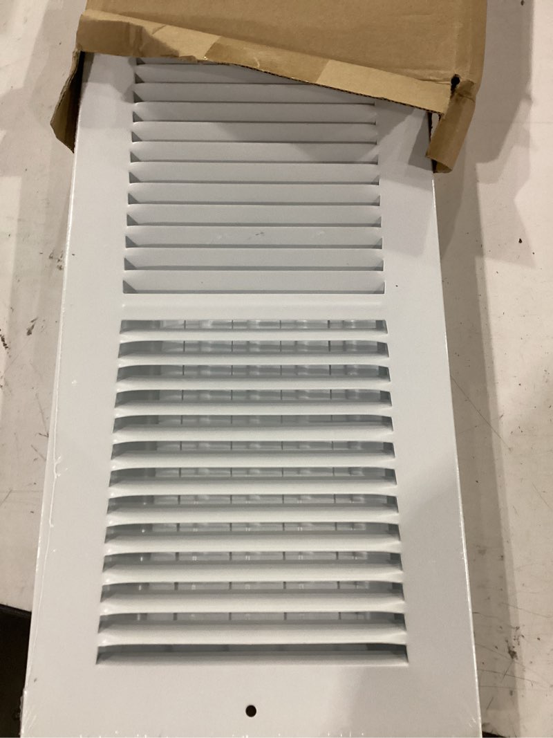 hbw 14"x 6" (duct opening size) 2-way stamped face steel ceiling/sidewall air supply register - vent cover - actual outside dimension 15.75" x 7.75"