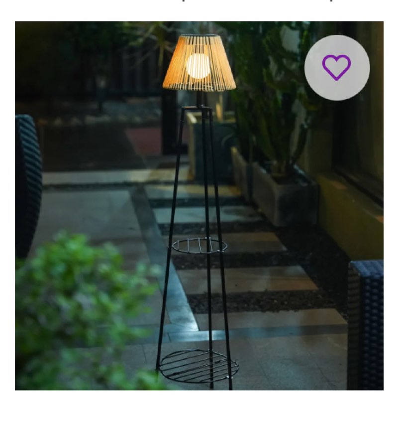 46.8'' Solar Floor Lamp with Plant Stand - IP44 Waterproof Metal Tripod, Warm White 3000K LED, Auto Dusk to Dawn for Patio, Garden, Porch Decor