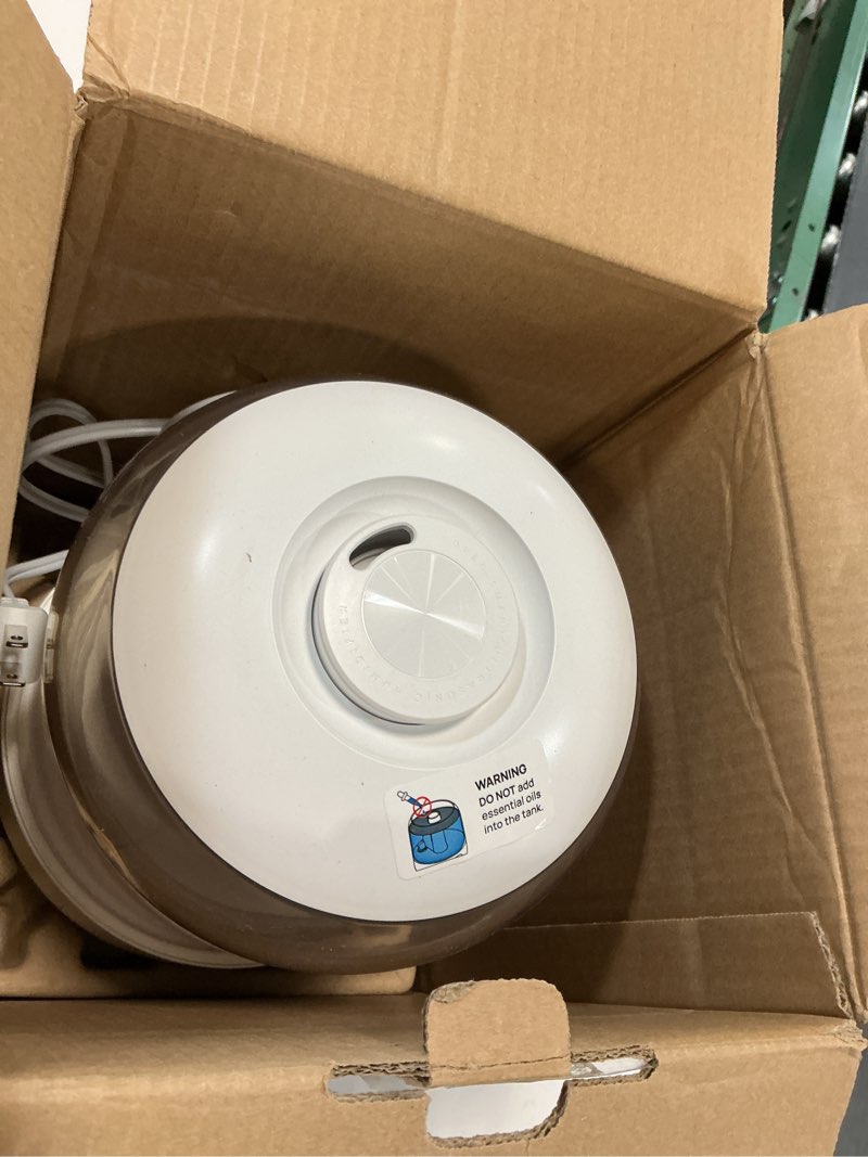 Condition photo showing As Is for DREO Humidifiers for Bedroom, 3L Top Fill 30H & 26dB Quiet Runtime for Large Room, Cool Mist Ultrasonic Humidifier with Humidity Sensor, Night Light for Home, Baby, Nursery, Plants, New Edition Pearl White