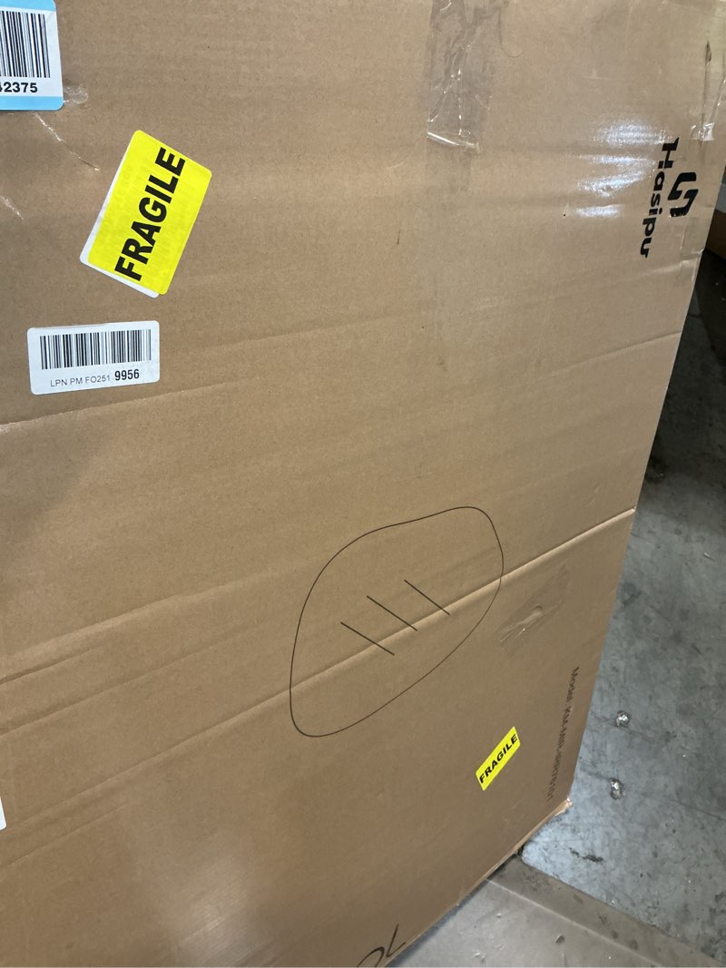 Condition photo showing Good Condition for Hasipu Irregular Wall Mirror - 24"x15" Asymmetrical Frameless Mirror, Modern Decorative Mirrors for Living Room, Entryway, Hallway, Bathroom, Bedroom,Wall Mounted Home Decor Frameless 24"L x 15"W