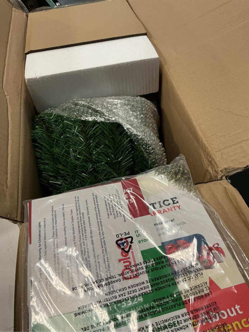 Condition photo showing New/Like New for Puleo International 6 ft. Pre-Lit Palm Tree 150 Dual-Color LED Lights