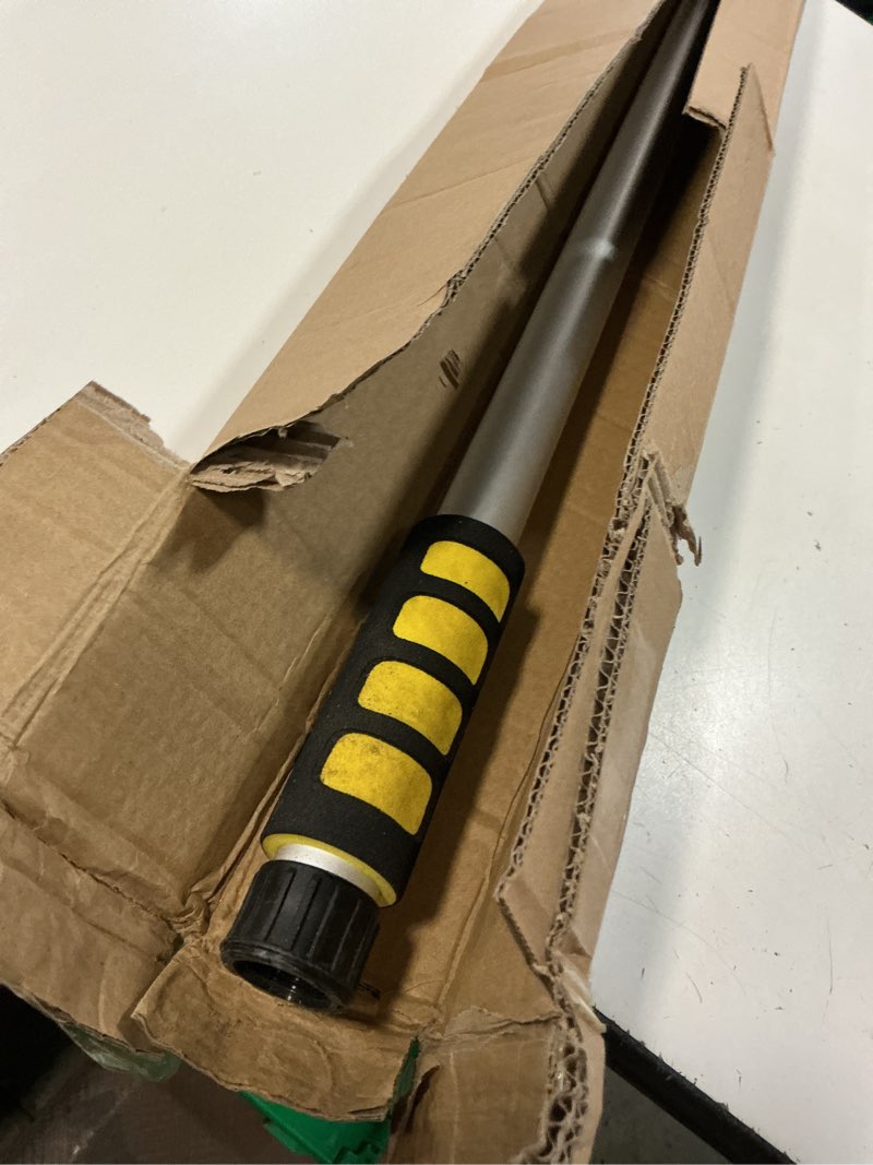 Condition photo showing As Is for 12ft (20ft reach) telescopic gutter cleaning tools from the ground, rain gutter cleaners tool with hose copper attachment, long reach gutters cleaner wand with extension pole