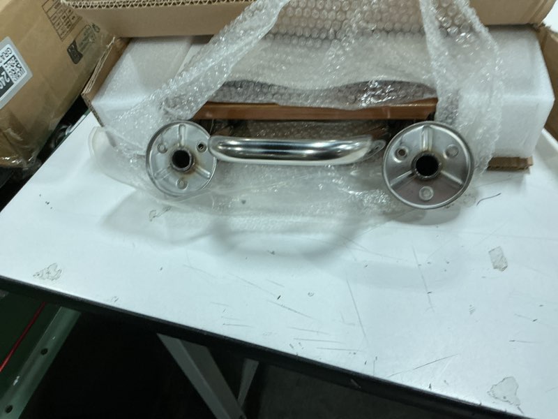 Condition photo showing Good Condition for Teak Wood Folding Shower Seat and Bench, Wall Mounted, 350lb Capacity, Foldable Shower Chair for Small Spaces