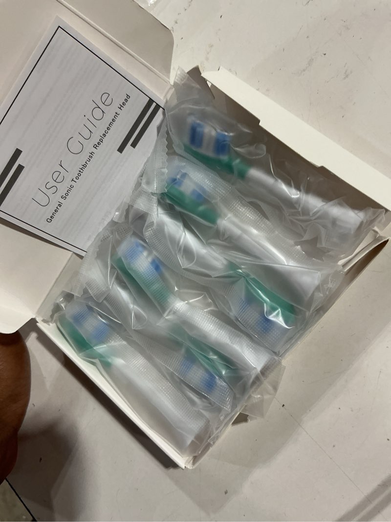 Condition photo showing Good Condition for aoremon replacement toothbrush heads for philips sonicare c3 6 count white | electric toothbrush heads fit for plaque control hx9044/65 w3 4100 5100 6100 7500 c1 c2 flexcare diamondclean healthywhite white 6 count (pack of 1)