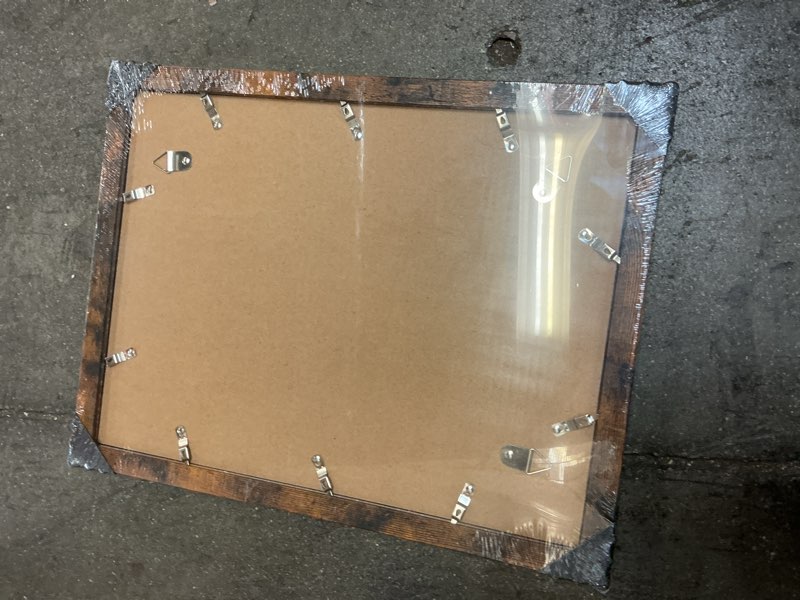Condition photo showing Good Condition for americanflat 14x17 picture frame with polished plexiglass - black picture frame - wide photo frames made of engineered wood for vertical or horizontal wall display - epic collection - black black 14x17