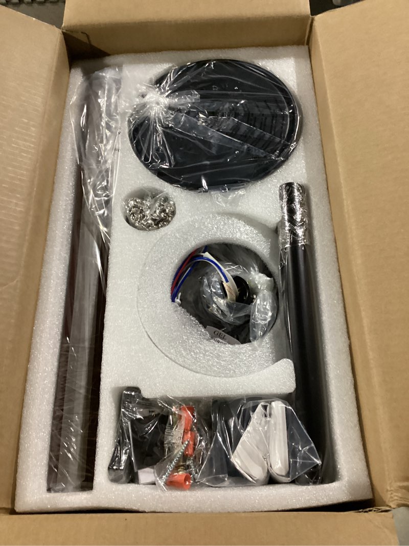 Condition photo showing Good Condition for 42" Lighted Ceiling Fan, Solid Wood Ceiling Fan, with Remote Control and DC Motor, 5 Blades, Suitable for Living Rooms, Bedrooms, Farmhouses, Hallways, Indoor and Outdoor Ceiling Fans - Black + Walnut 42-inch Black + Walnut