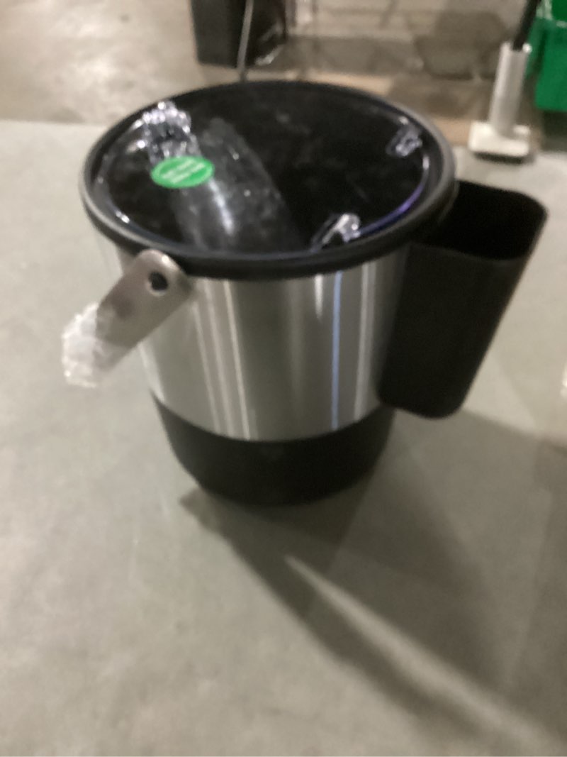 oggi insulated ice bucket, 4 quart / 3.8 l, stainless steel, black.