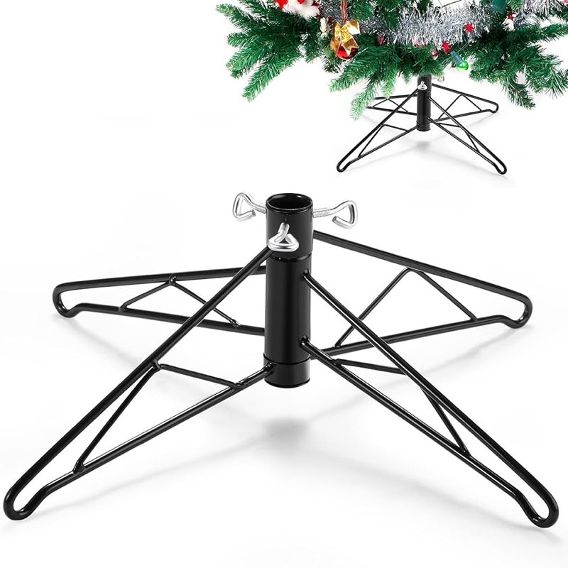 Barydat Christmas Tree Stands Metal Folding Artificial Christmas Tree Legs Replacement Holder Base f