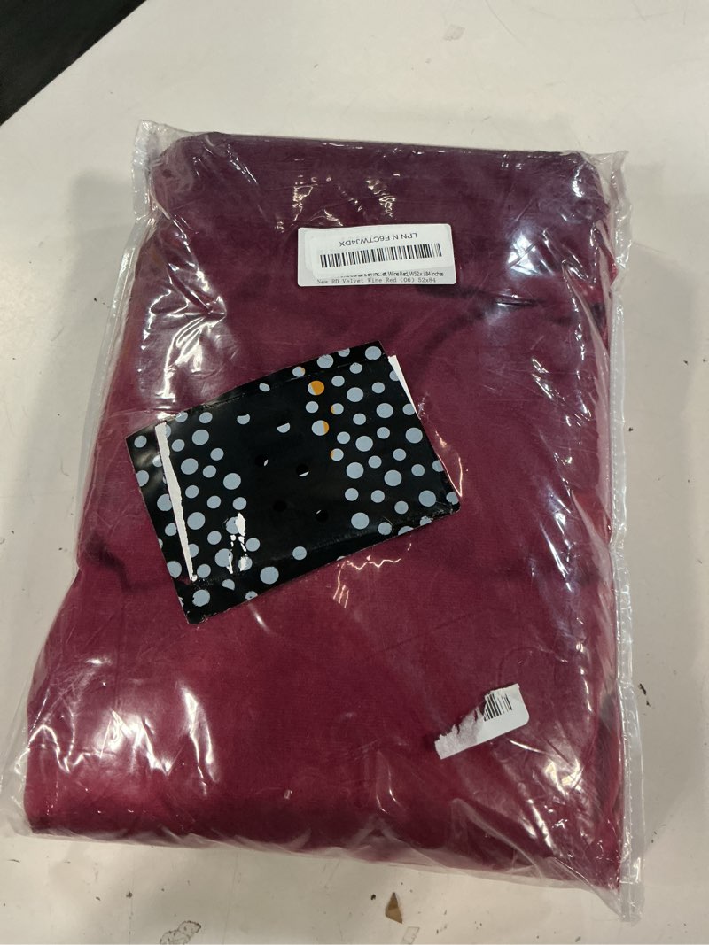 Condition photo showing Good Condition for yakamok velvet curtains 84 inches 2 panels - luxury room darkening wine red curtains for bedroom living room thermal insulated super soft window drapes rod pocket, wine red, w52 x l84 inches 52\"w x 84\"l (pack of 2) wine red