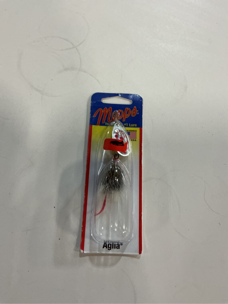 Condition photo showing New/Like New for mepps dressed aglia spinner red dot