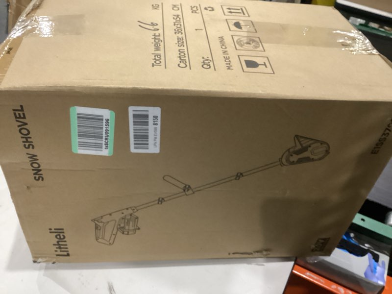 Condition photo showing New/Like New for Litheli Cordless Snow Shovel, 20V 12-Inch Battery Powered Snow Thrower, Battery Snow Blower with Auxiliary Handle, with 4.0Ah Li-ion Battery & Charger