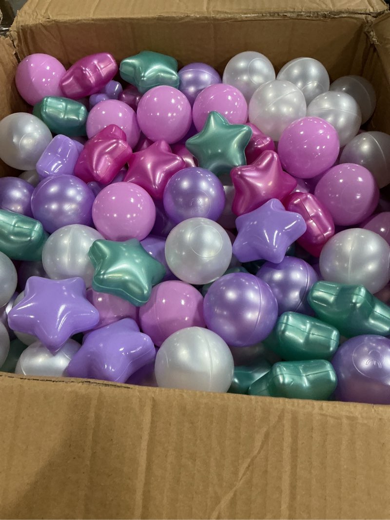 Condition photo showing New/Like New for realhaha ball pit balls 50 100 200 500, star shapes for babies kids playpen plastic balls for babies ball pool puppy playballs purple 100