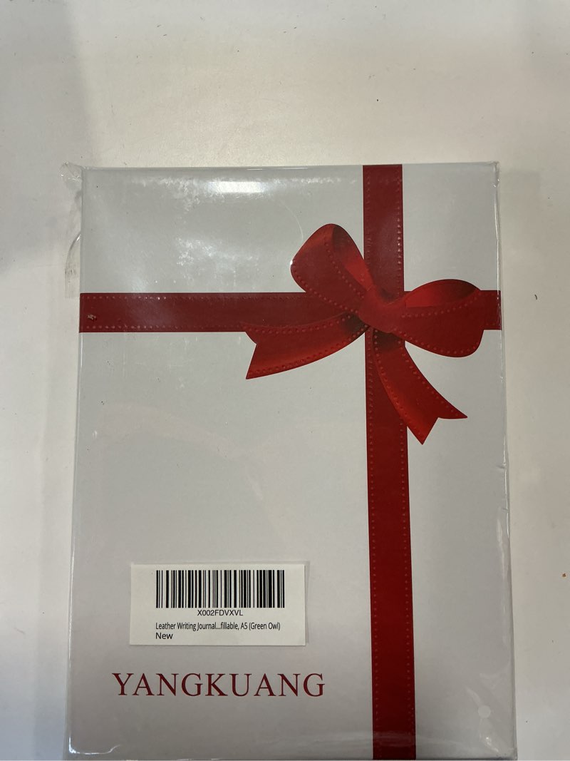 Condition photo showing New/Like New for Refillable Leather Writing Journal with Pen, Gilded Edges Lined Journal Writers Notebook for Men, Travel Journal and Pen Set, A5 (Eagle Shield)