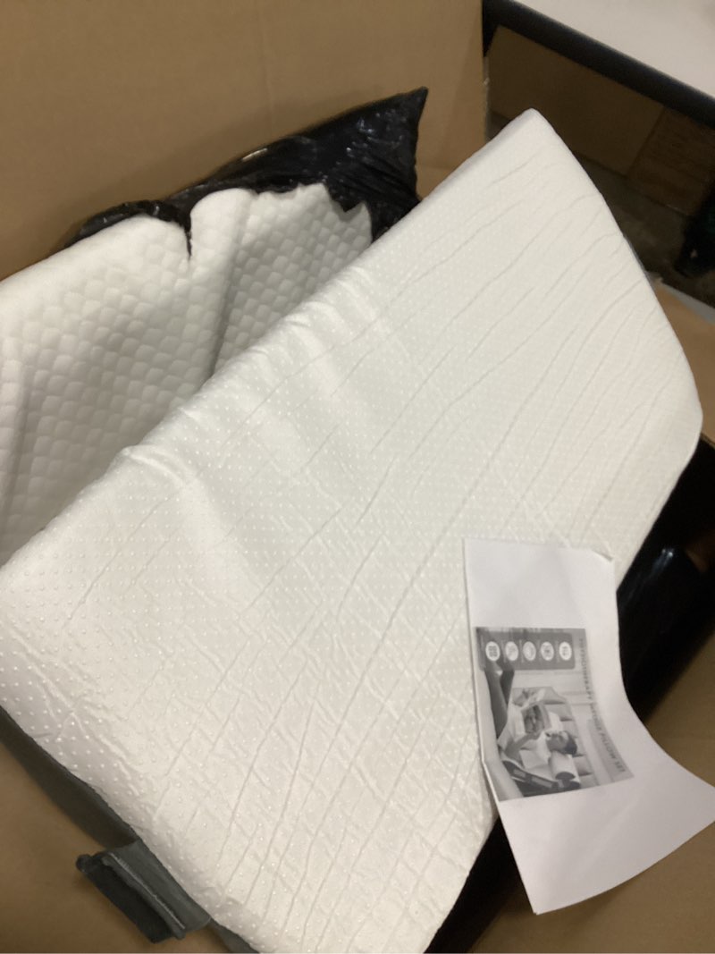 Condition photo showing Good Condition for Bedluxe Wedge Pillow Headboard, 3PCS Orthopedic Bed Wedge Pillows Set for After Surgery, Adjustable Pillow Wedge for Acid Reflux&Back Pain Relief, Sleeping, Back Pillow for Bed Sitting Up, White/Grey White/Grey Adjustable 9&12 Inch + 1 Head Pillow