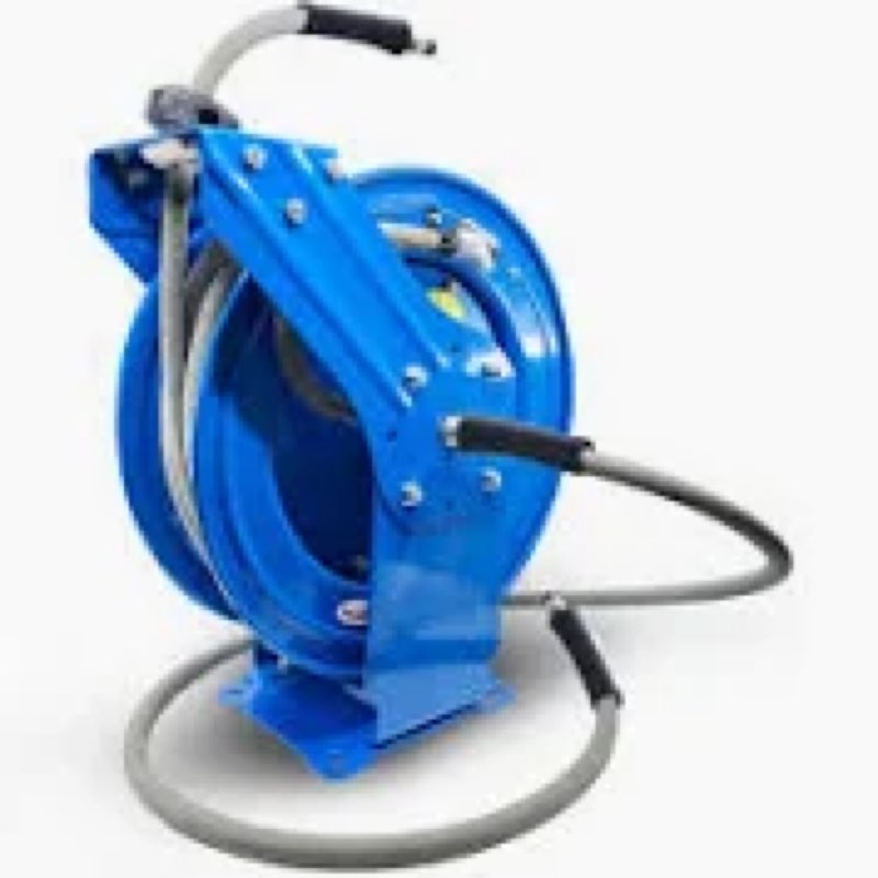 pressure washer hose reel, double arm 3/8 in x 50 ft retractable pressure washer reel, auto rewind heavy duty steel professional power wash hose reel with 5 ft lead for air/oil/water 4000 psi 3/8 inch x 50ft