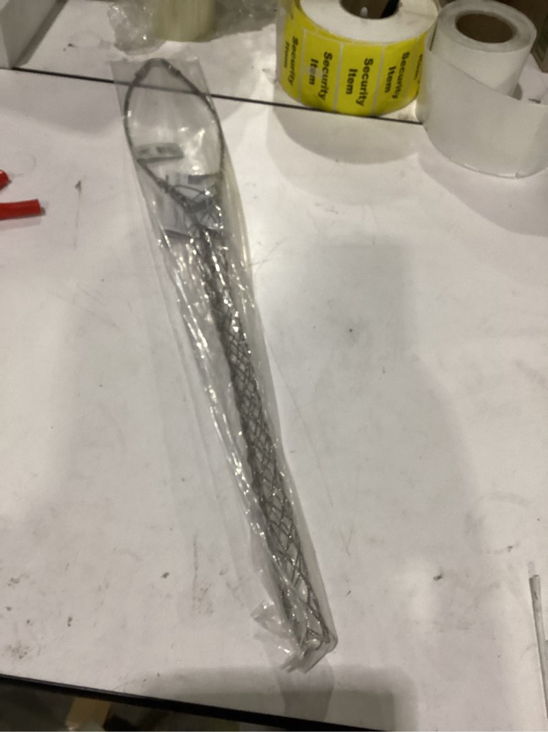 Condition photo showing New/Like New for 02403019 kellems stainless steel standard duty support grip, single eye, split mesh, rod closing, single weave, 1610 lbs breaking strength, 1.50"-1.74" cable diameter