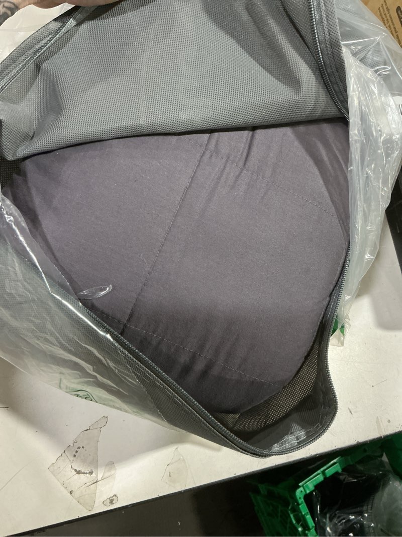 Condition photo showing Good Condition for Sivio Weighted Blanket for Adults 100% Cotton, 60"x80" Queen Size 20 lbs, Cooling Summer Heavy Blanket for Sleeping, Breathable Soft Blankets with Premium Glass Beads, Machine Washable, Dark Grey 60"x 80" 20lbs Cotton Dark Grey